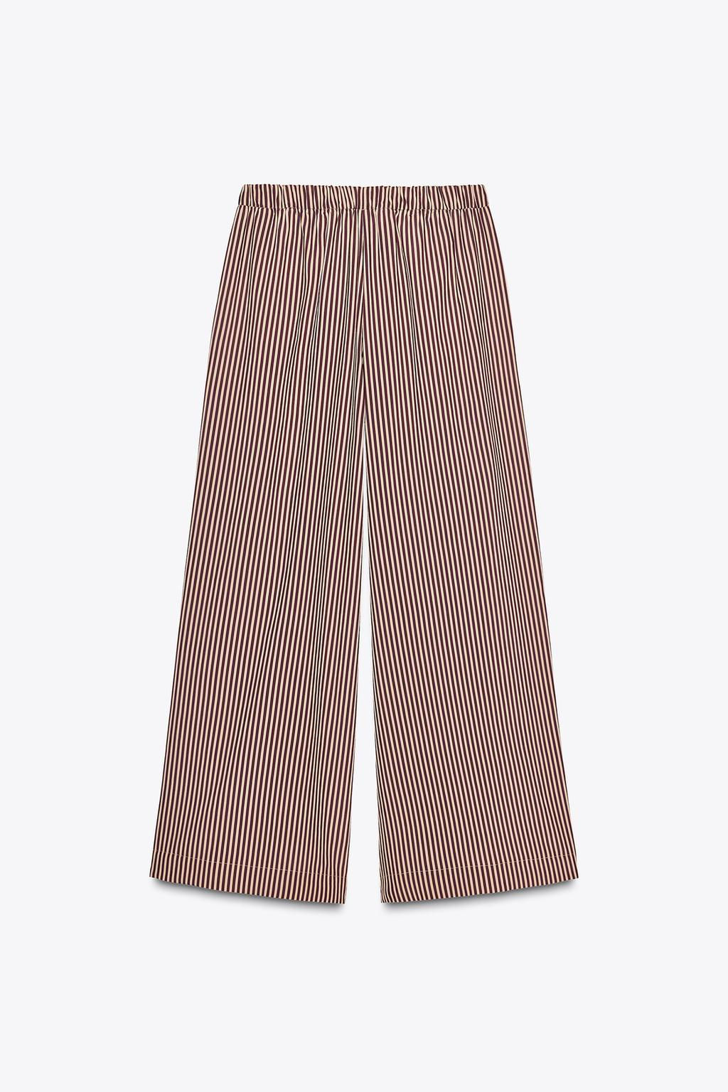 ZW COLLECTION STRIPED FLOWING TROUSERS - Zara фото 7