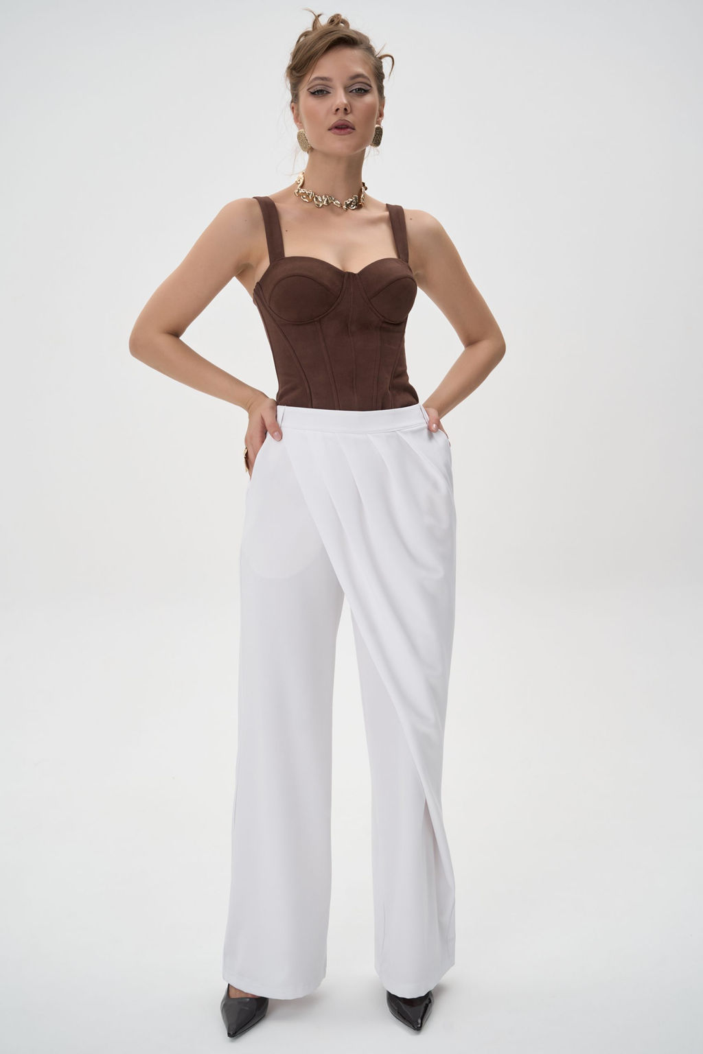 Брюки Шарлиз (белый) - Эльза фото 17