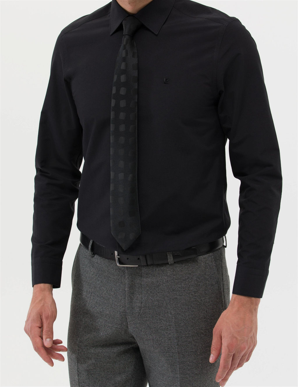 Siyah Slim Fit Uzun Kollu Basic G_mlek - Pierre cardin фото 6