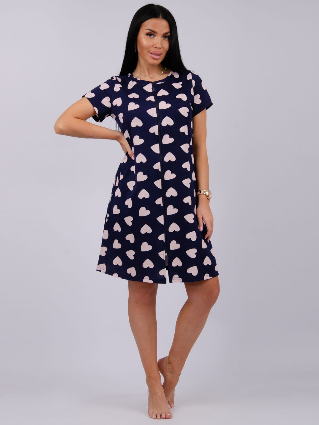 Халат Красотка 6 лав, трикотаж - Малина фото 7