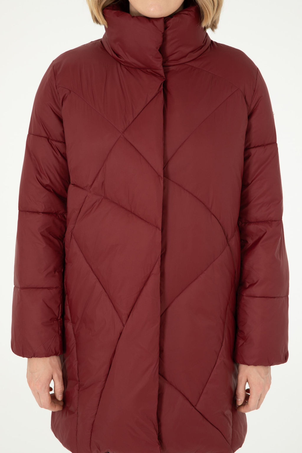 Женское бордовое пальто Неожиданная скидка в корзине - U.s. polo assn фото 6