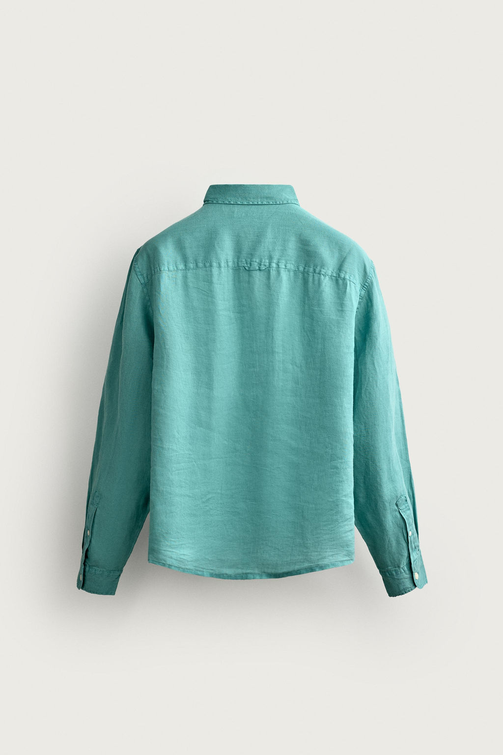 CAMISA RELAXED FIT 100% LINO / Turquesa - Zara фото 9