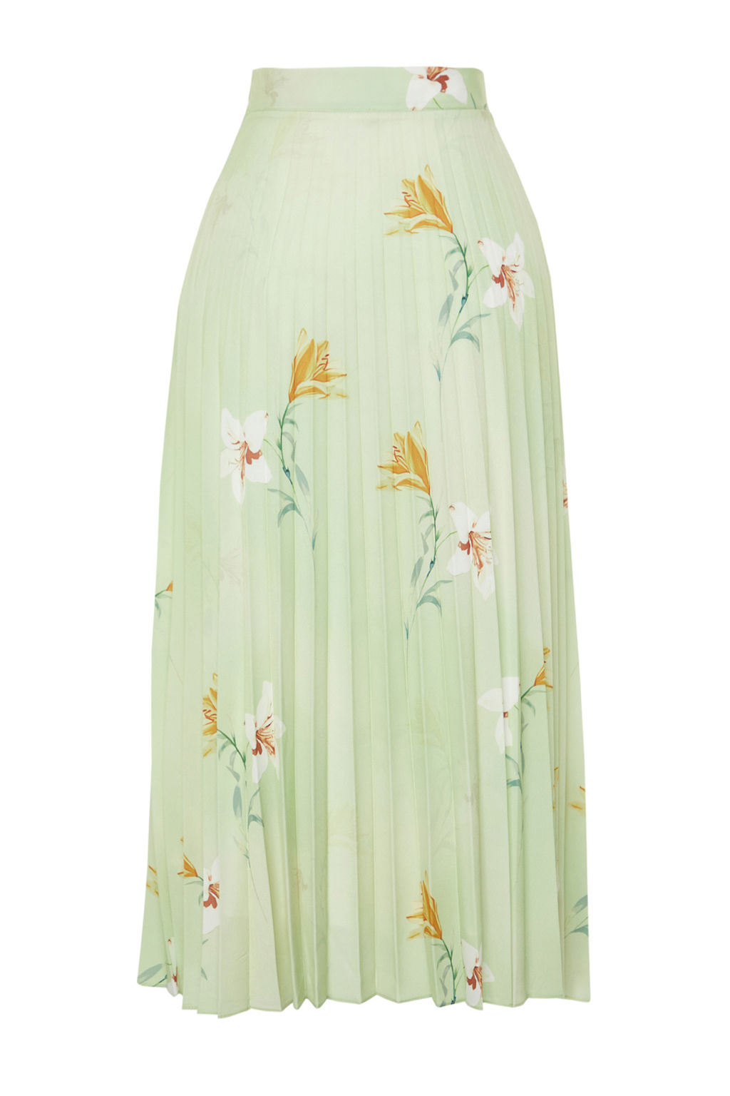 TRENDYOLMILLA Cok Renkli Cicek Desenli Pliseli Saten Kumas Maxi Boy Dokuma Etek TWOSS24ET00141 фото 8