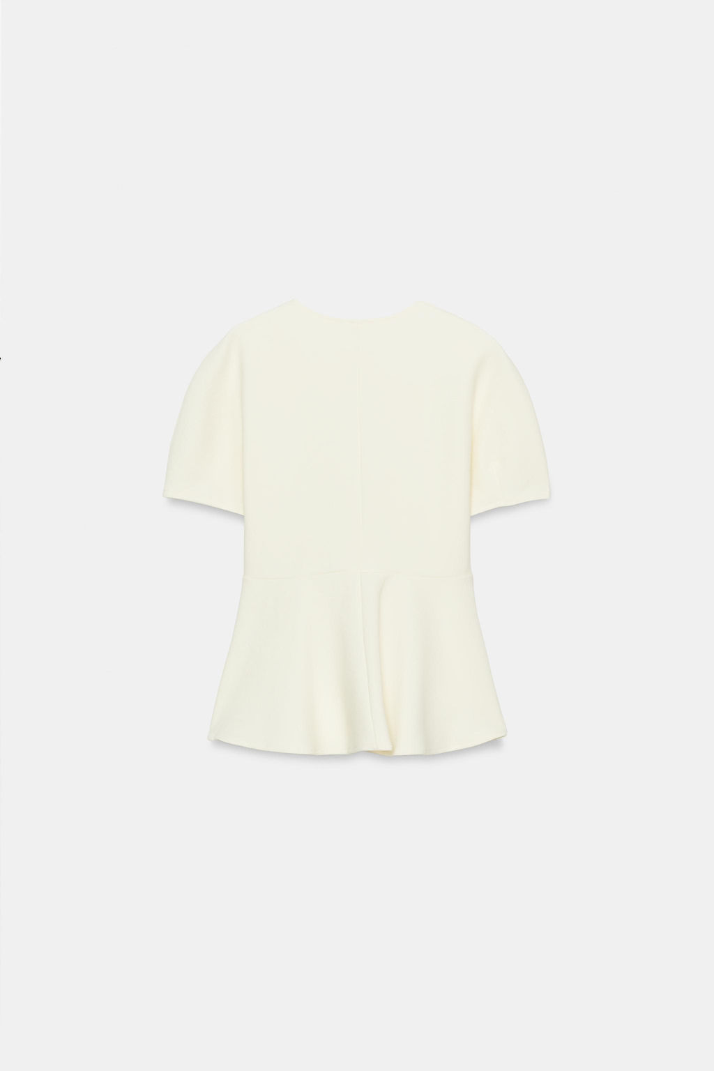 TOP PEPLUM MANGA ABULLONADA / Crudo medio - Zara фото 7