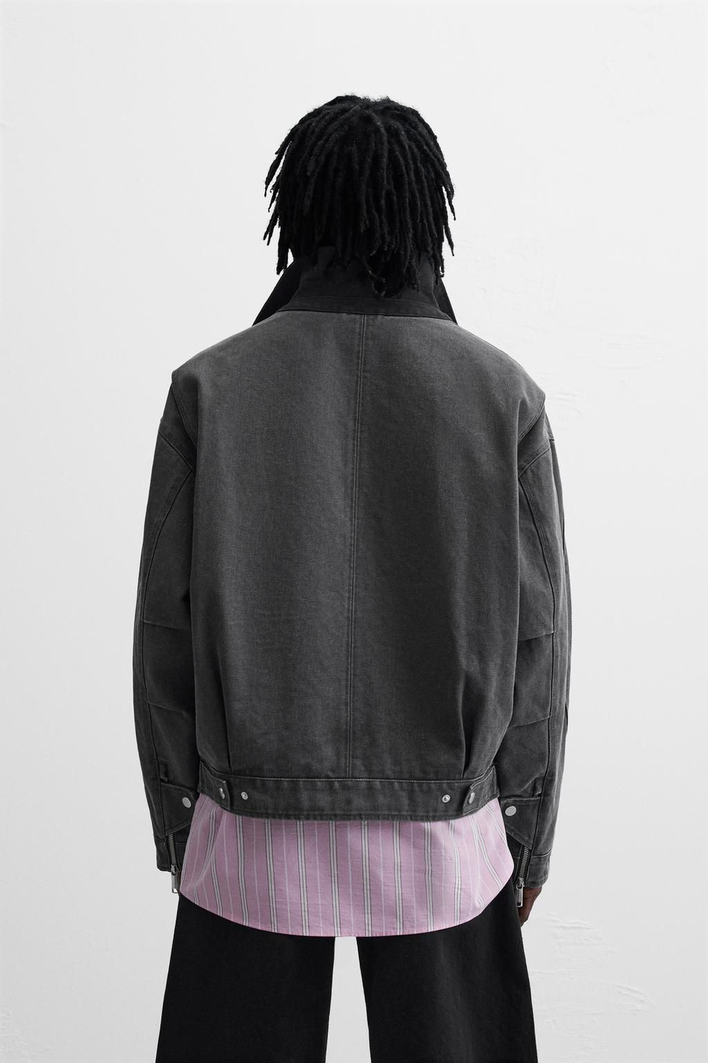 JACKET WITH CONTRAST COLLAR - Zara фото 3