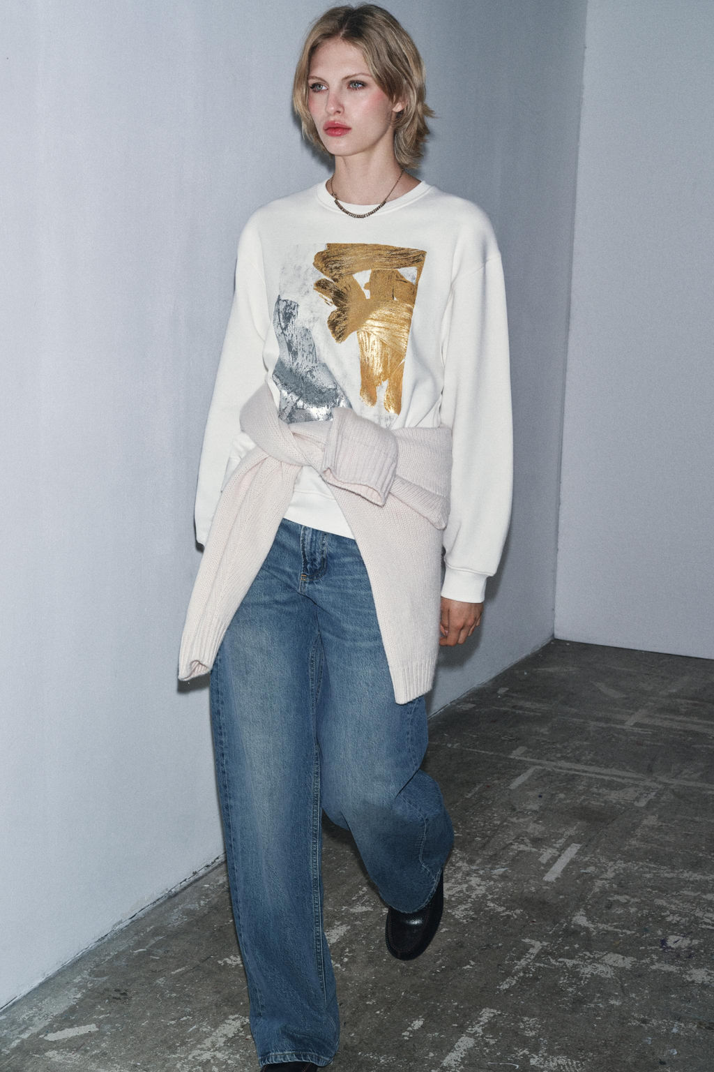 METALLIC SWEATSHIRT - Zara фото 4