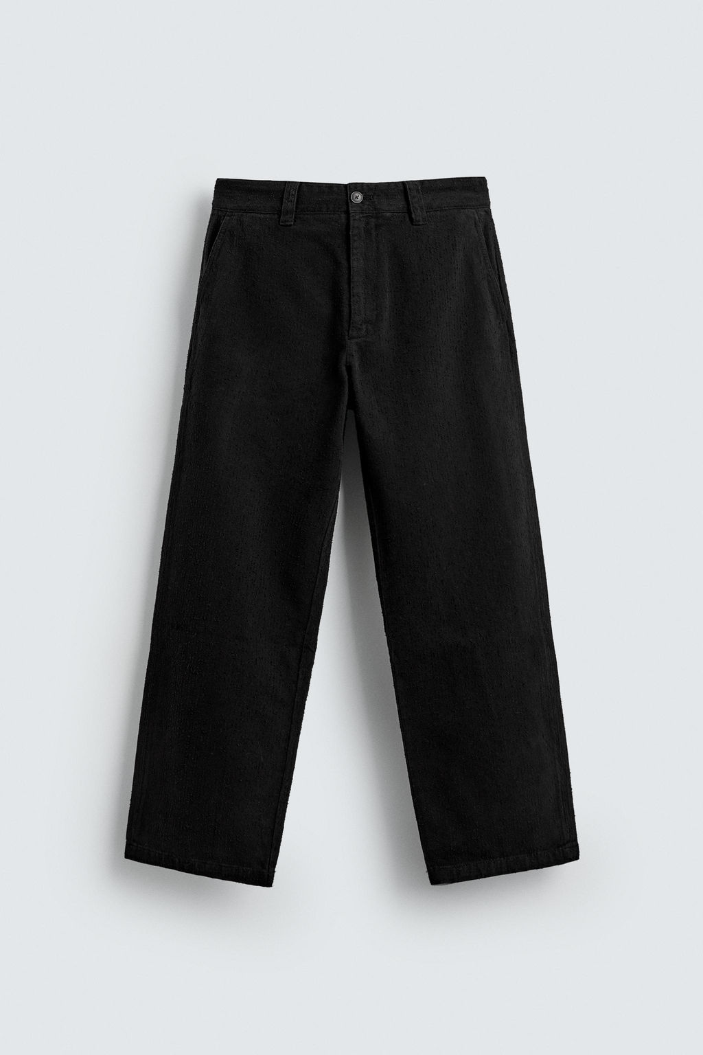 TEXTURED STRAIGHT-LEG TROUSERS - Zara фото 7