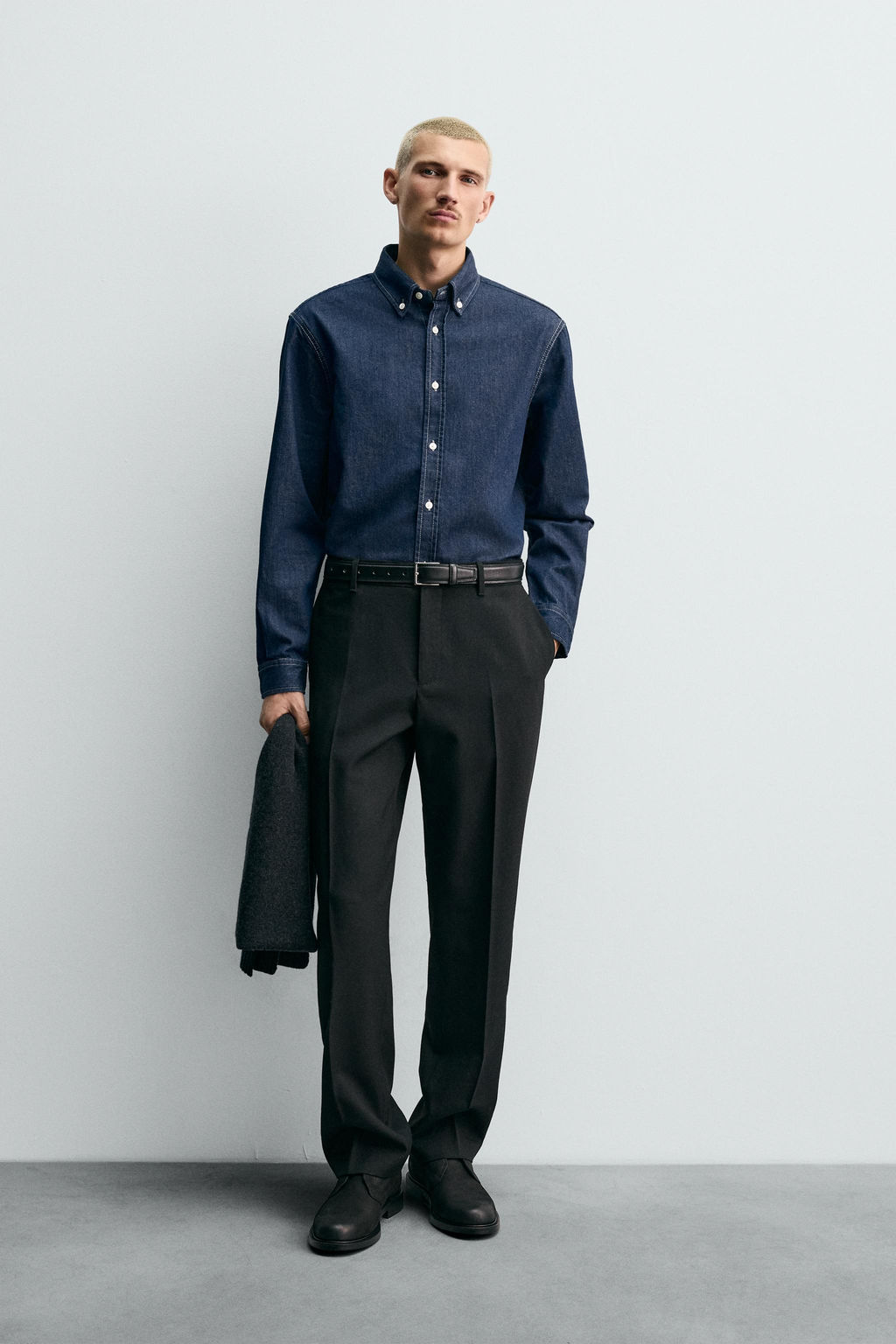 COTTON - CASHMERE DENIM SHIRT