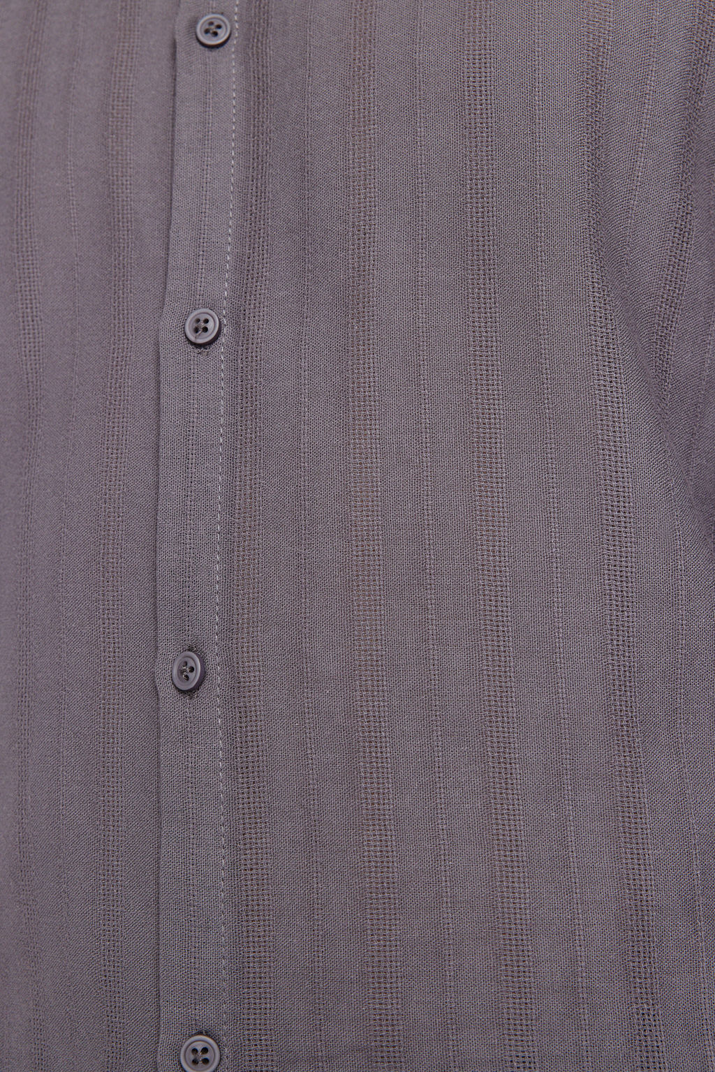 Antrasit Regular Fit Etamin Dokulu Gomlek TMNSS24GO00030