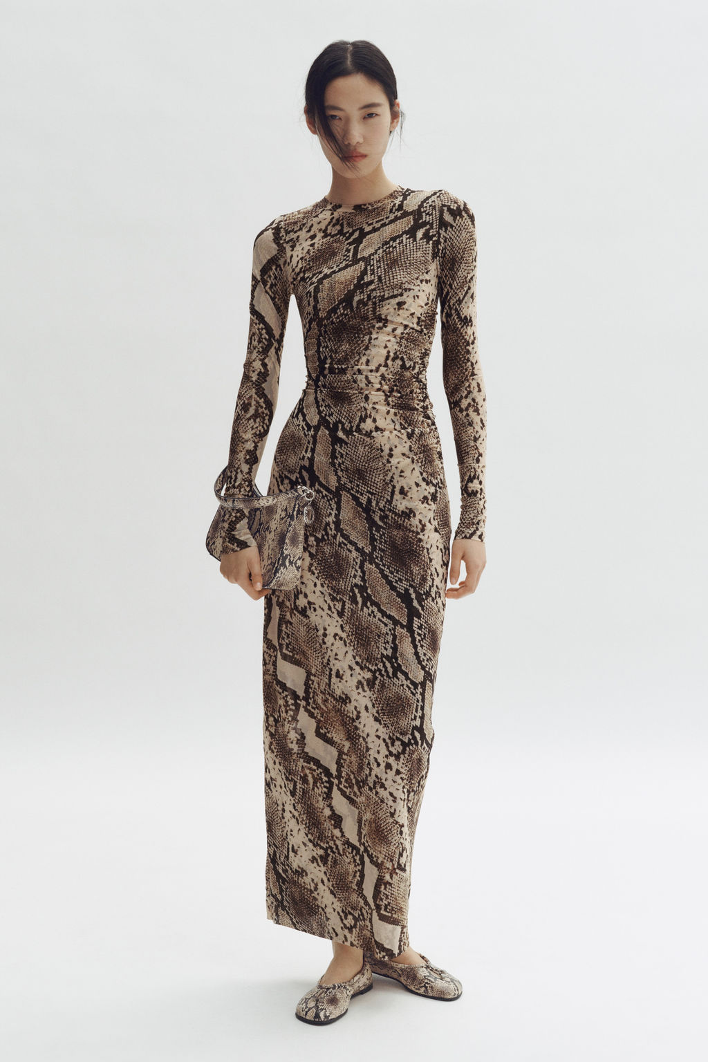 Vestido de malla con estampado piel de serpiente - H&m фото 6