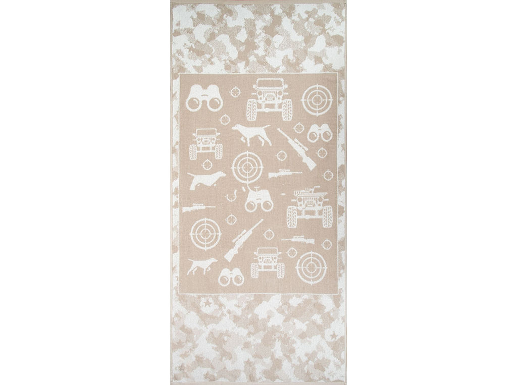 Полотенце махровое 6с102.511ж2 Охотнику(лен3) 67х150см