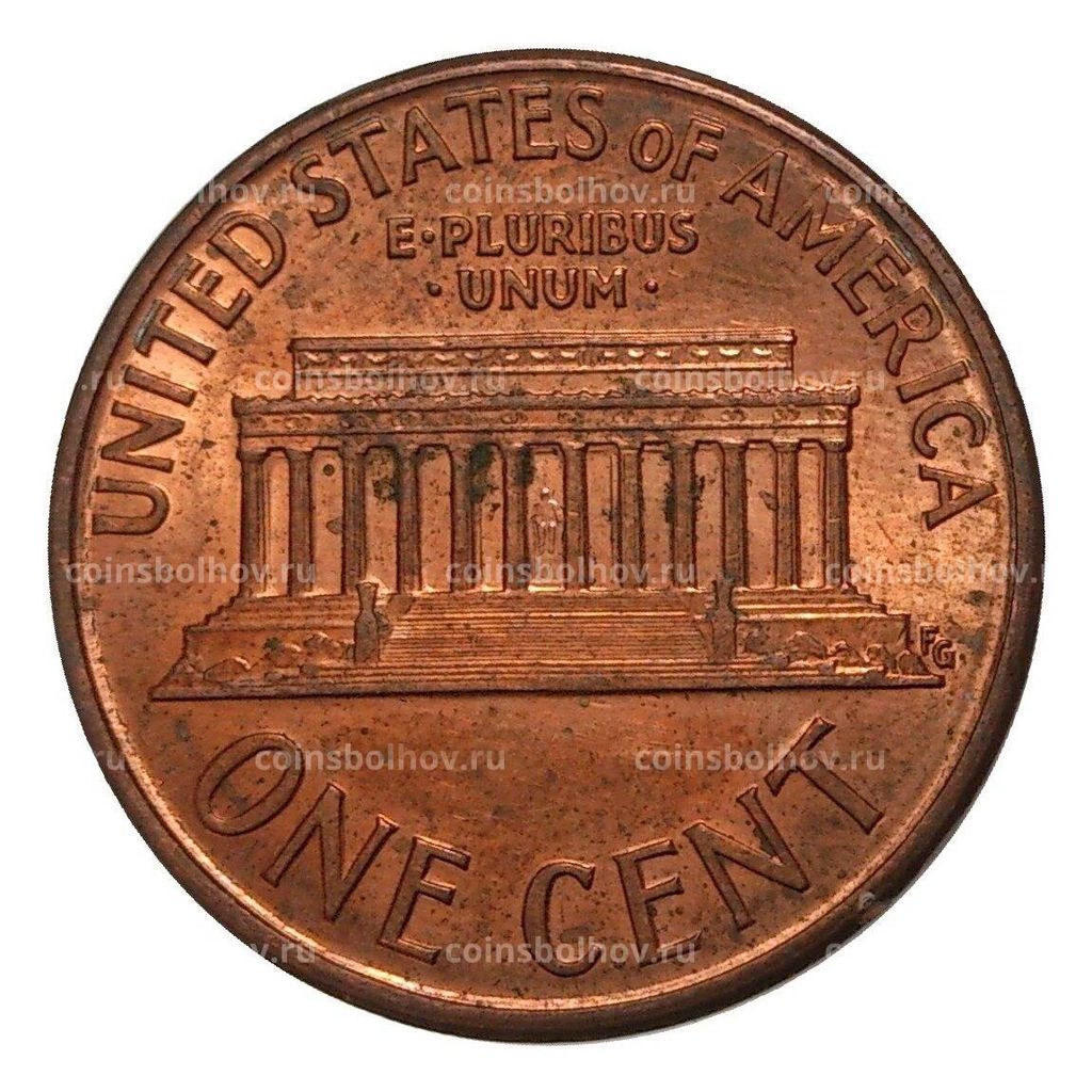 Монета 1 цент 1989 года