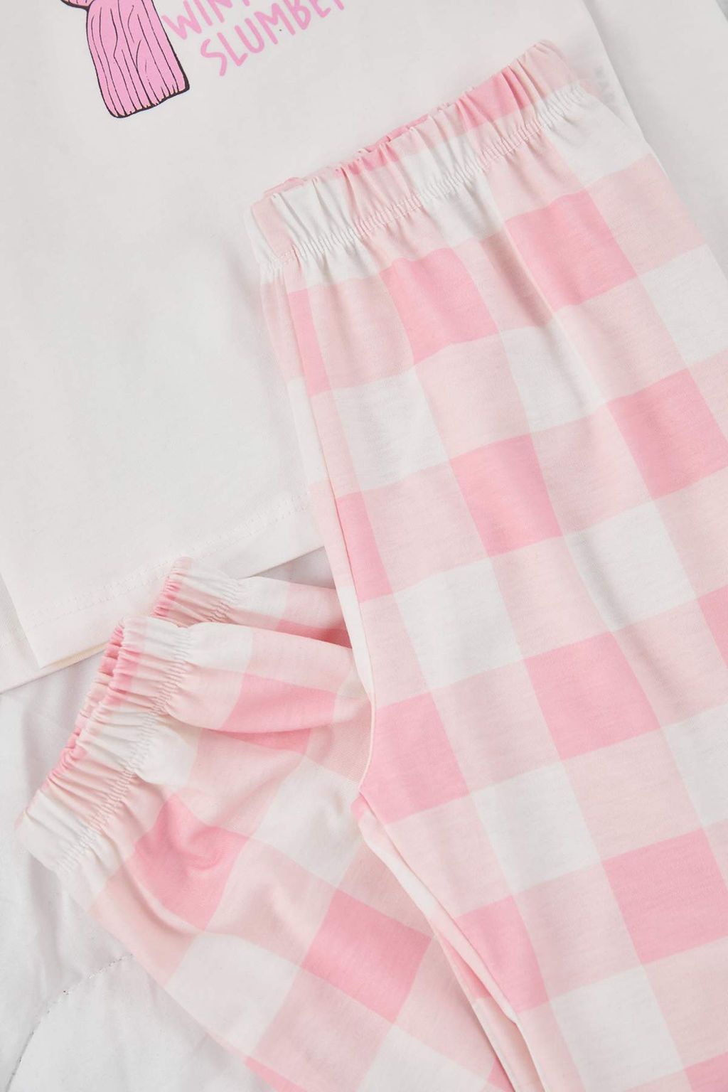 Bordo-Pembe K?z Cocuk Ekose/Kareli Orme Alt-Ust Pijama Tak?m? - Trendyolmilla фото 4