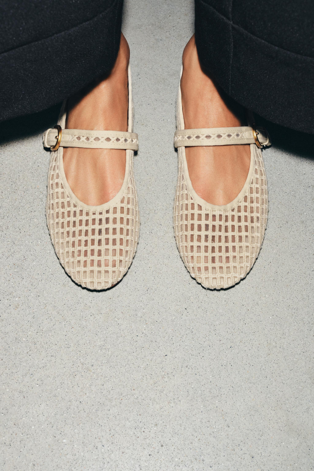 BAILARINA EFECTO CROCHET / Blanco Crudo - Zara фото 3