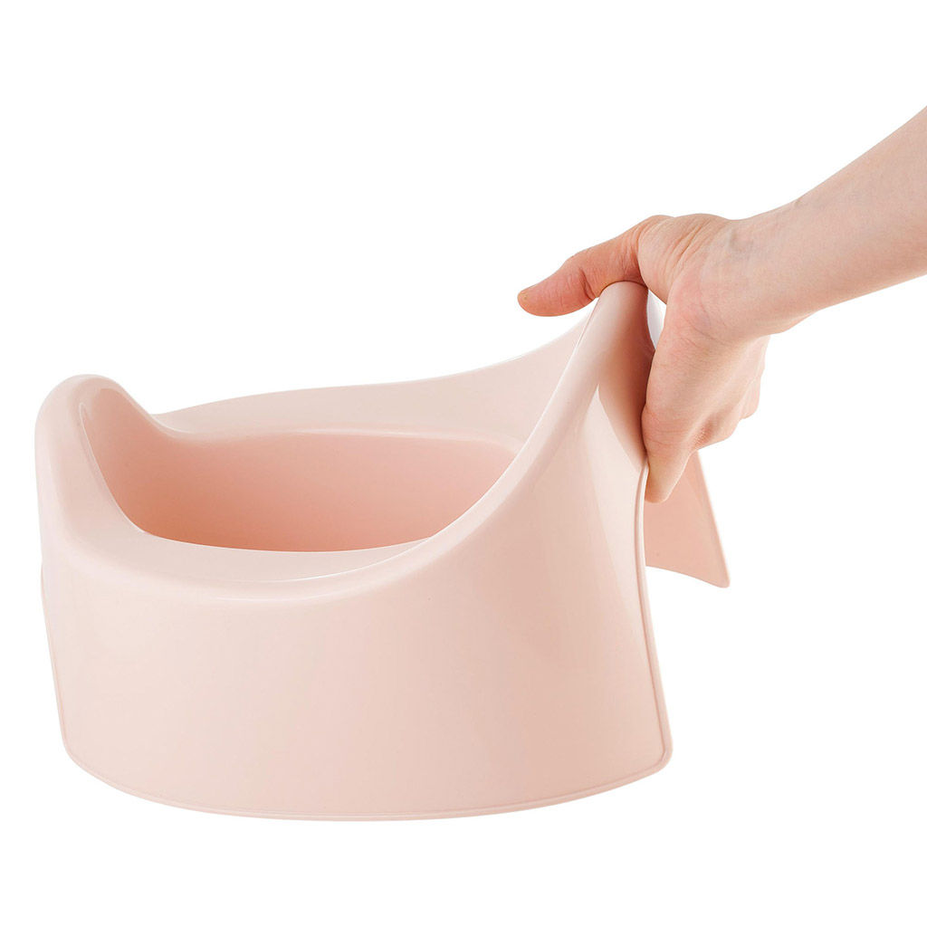 Lalababy Горшок детский пластмассовый Follow Me 28,5х23,7х18см, с высокой спинкой, розовый зефир, с крышкой (Россия) - Домашняя мода фото 4