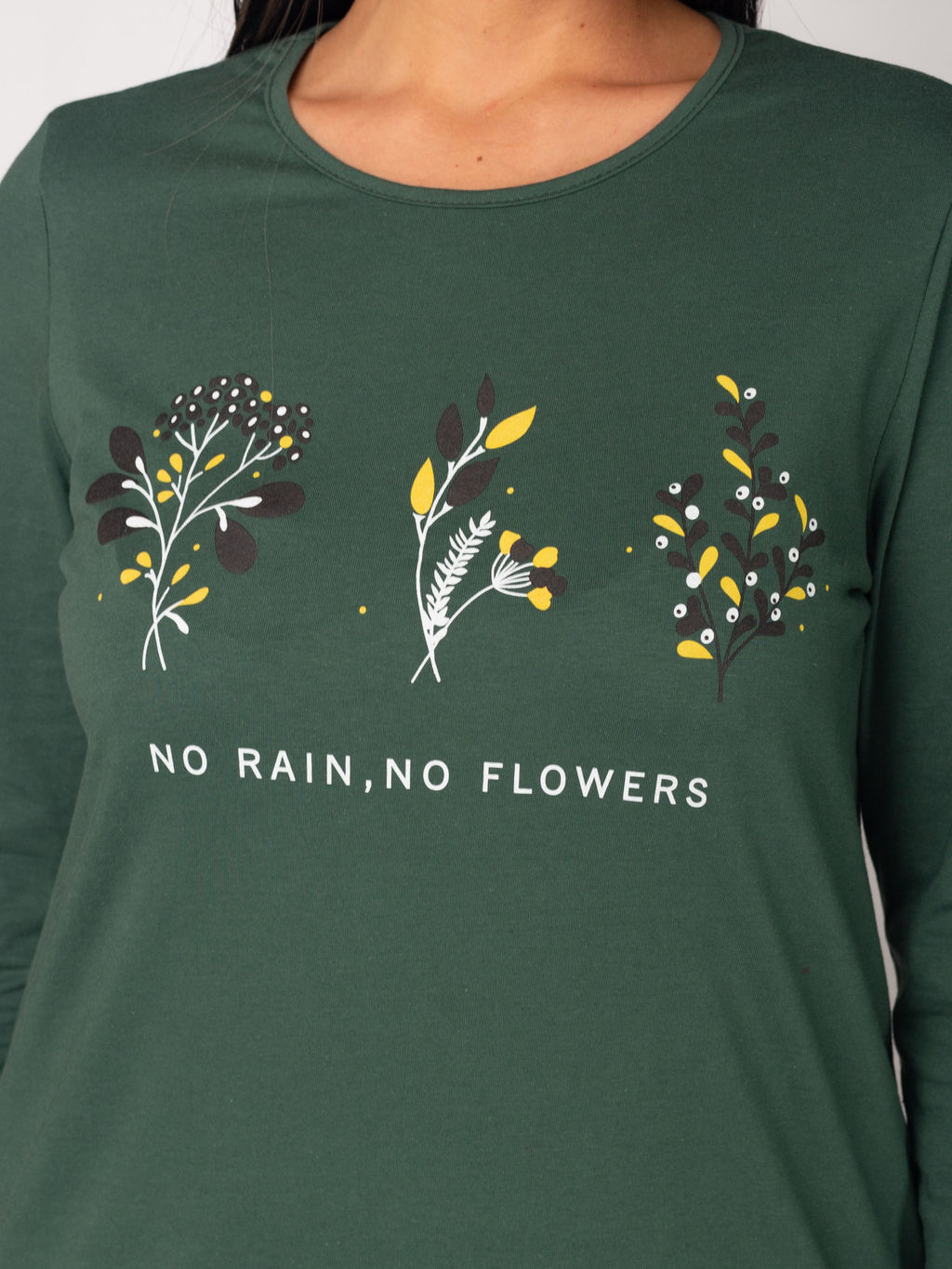 Пижама женская кулирка с брюками "ФИБИ" ЗЕЛЕНЬ