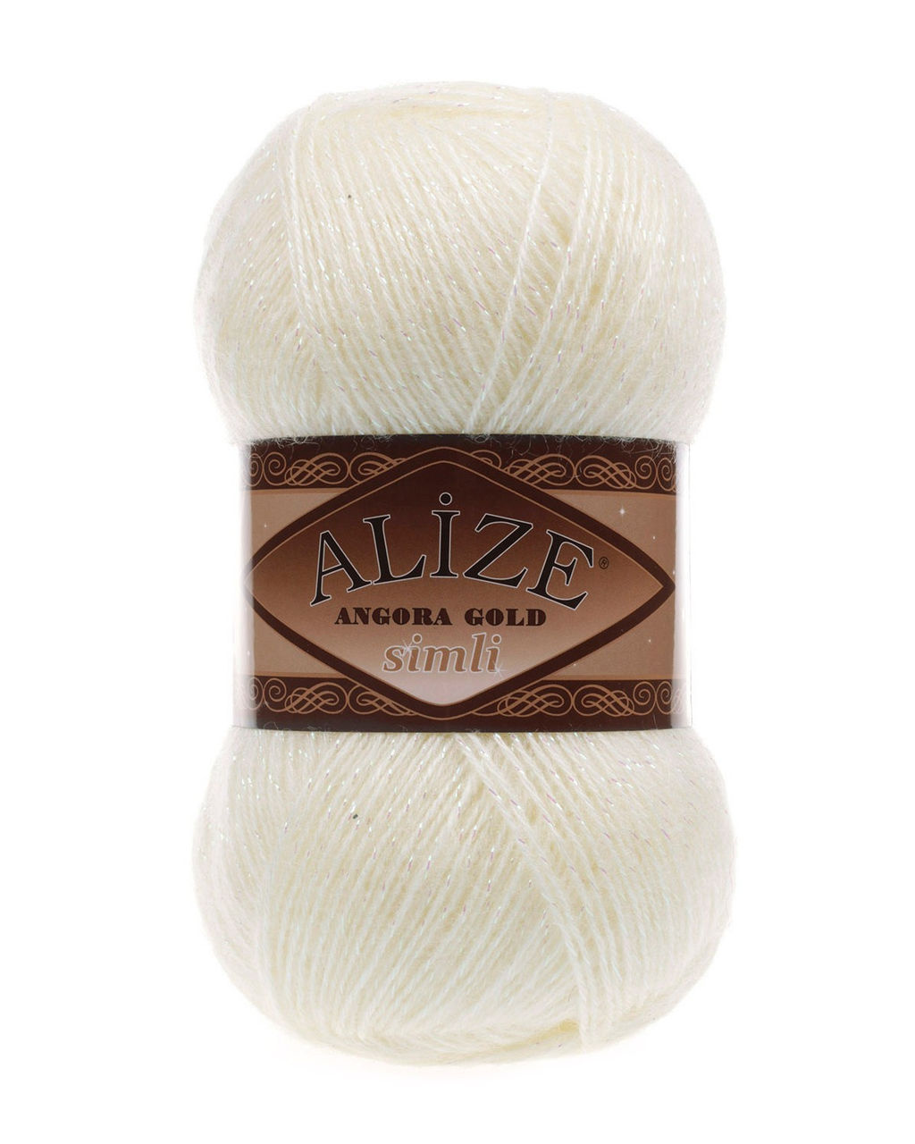 Ангора голд сим (Angora gold sim) пряжа Alize 20%шерсть 5%метанит 75%акрил 5х100г/500м фото 2