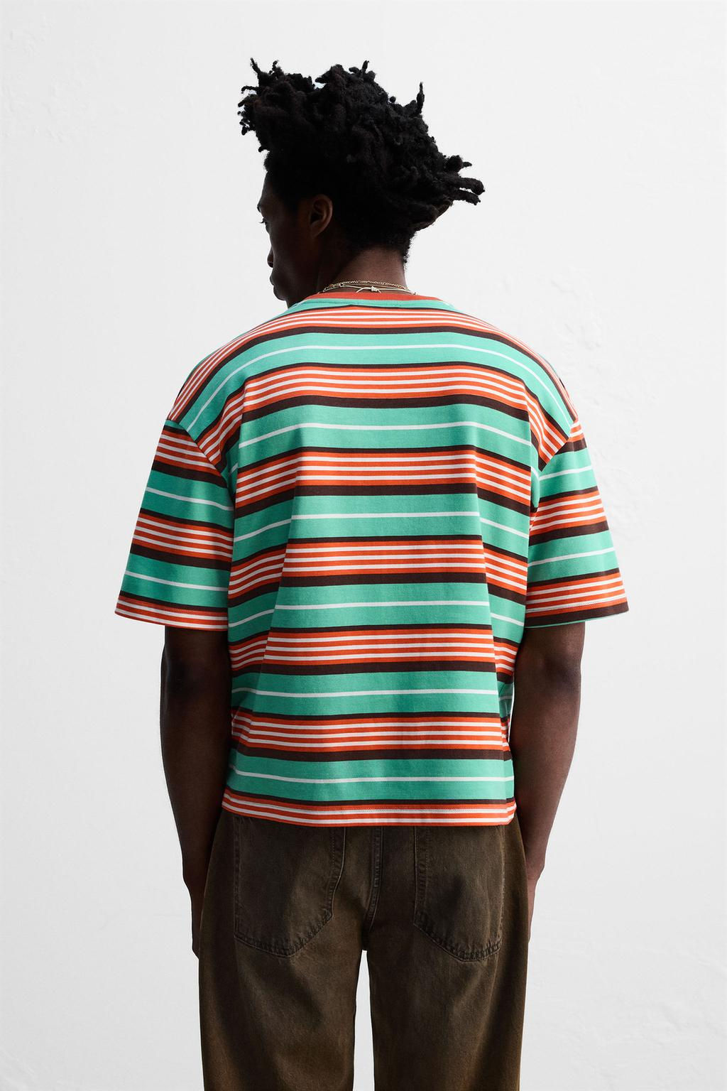 STRIPED EMBROIDERED T-SHIRT OTIS KWAME KYE QUAICOE - Zara фото 3