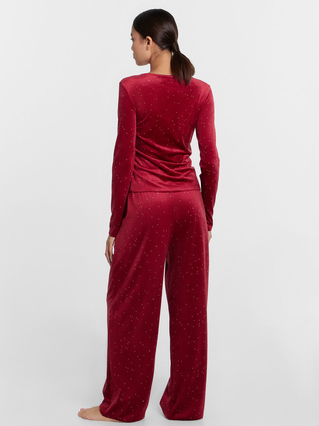 Комплект домашний женский велюровый бордовый - Mark formelle фото 2
