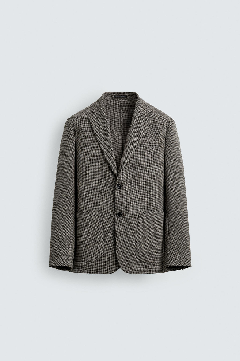 BLAZER REGULAR FIT PATA DE GALLO / Marr?n - Zara фото 7