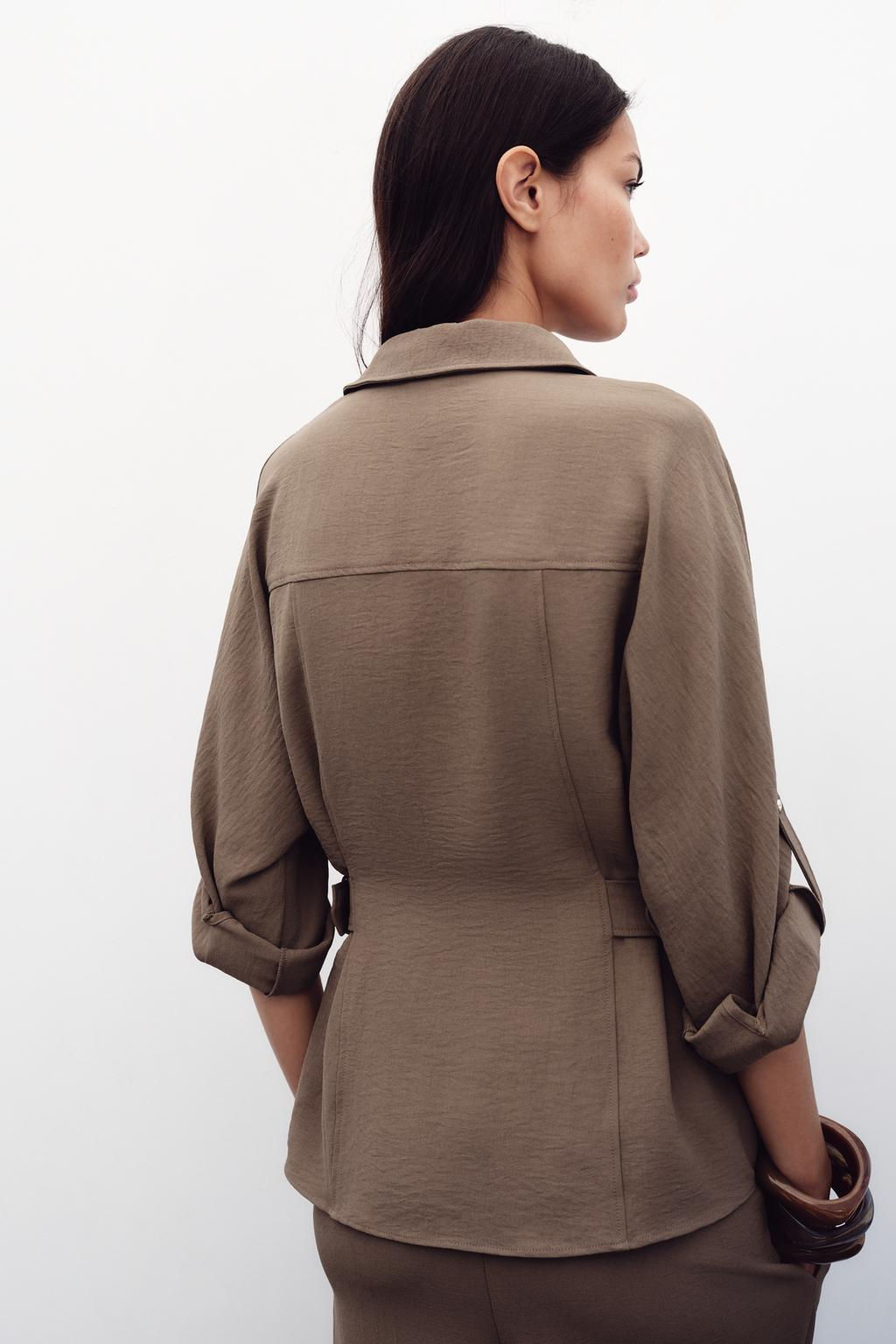 SAFARI SHIRT WITH SIDE BUCKLES - Zara фото 6