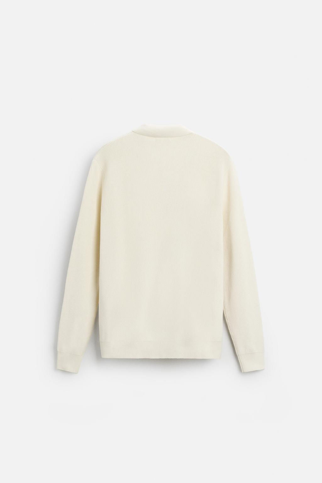 PURL KNIT POLO SHIRT - Zara фото 15