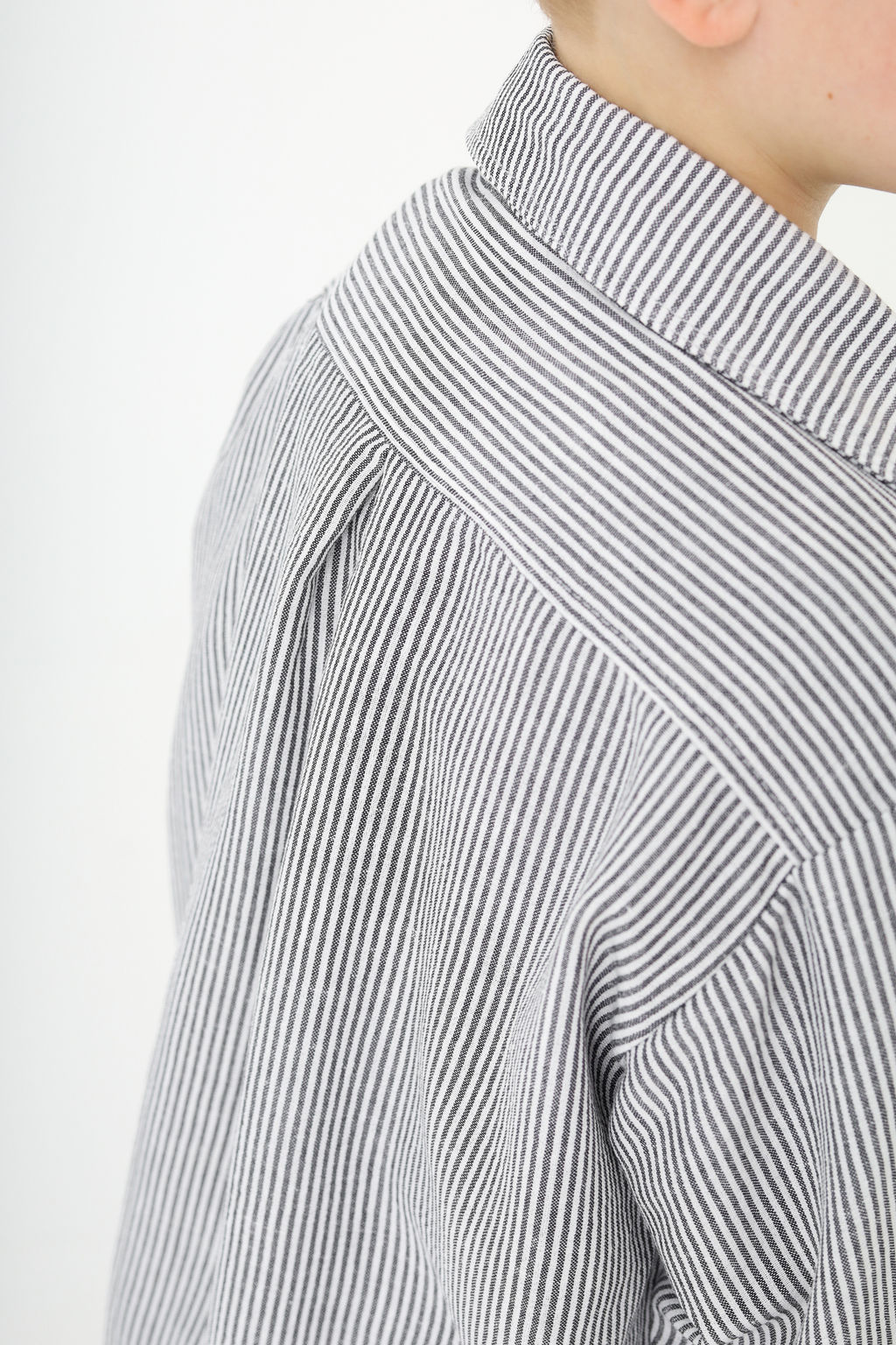 Рубашка в полоску Лен, черная - Inzibe фото 11