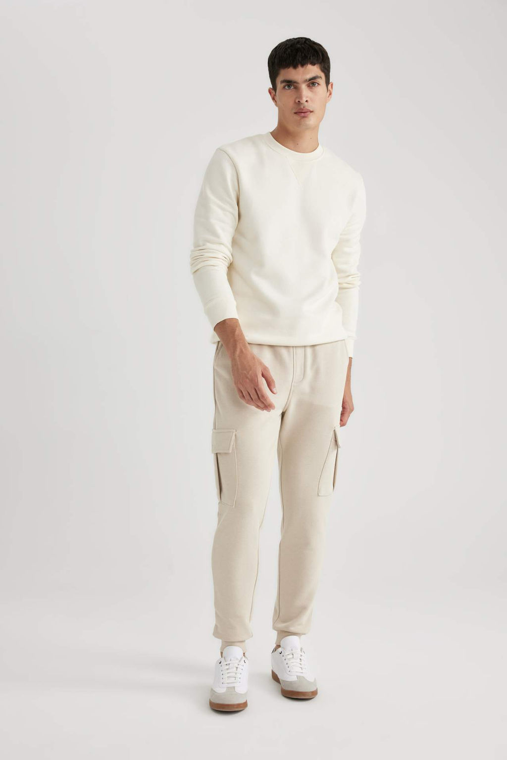 Jogger Esofman Alt? Slim Fit Dar Kesim Kargo Cepli Basic Duz Beli Bagc?kl? Lastikli Paca - Defacto фото 2