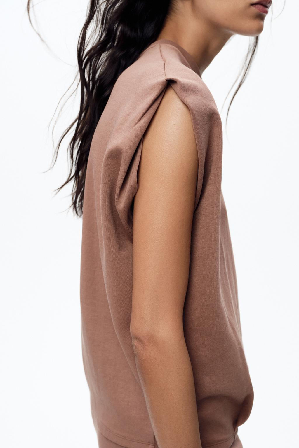 WASHED INTERLOCK T-SHIRT - Zara фото 12