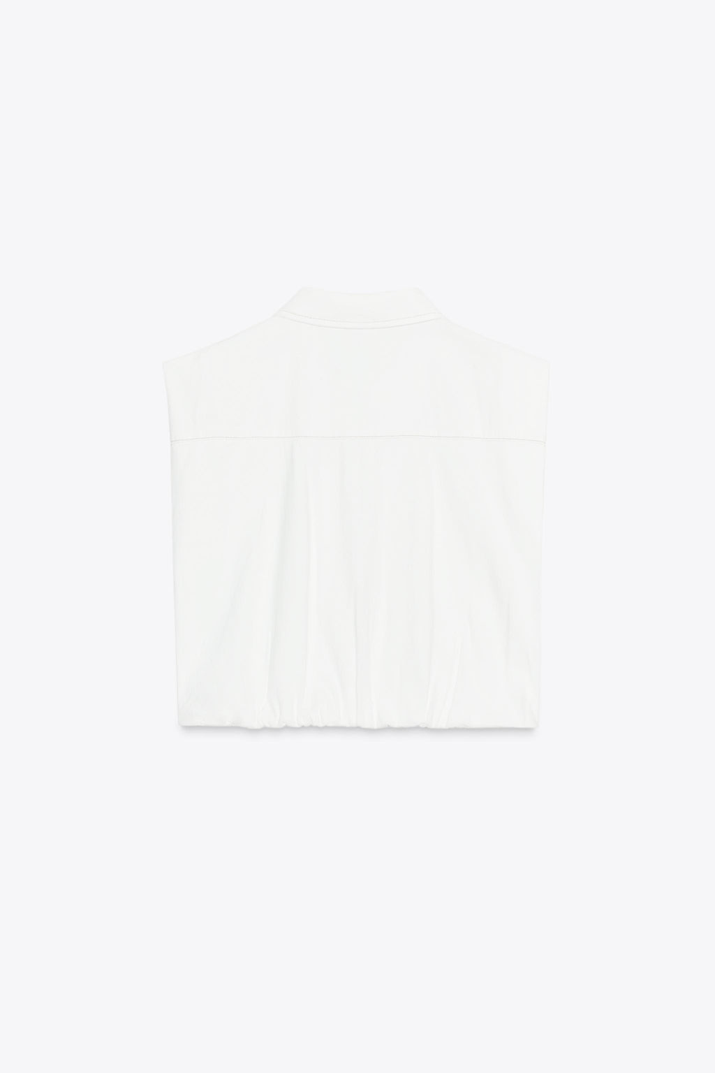 TOPSTITCHED WAISTCOAT WITH ELASTICATED HEM