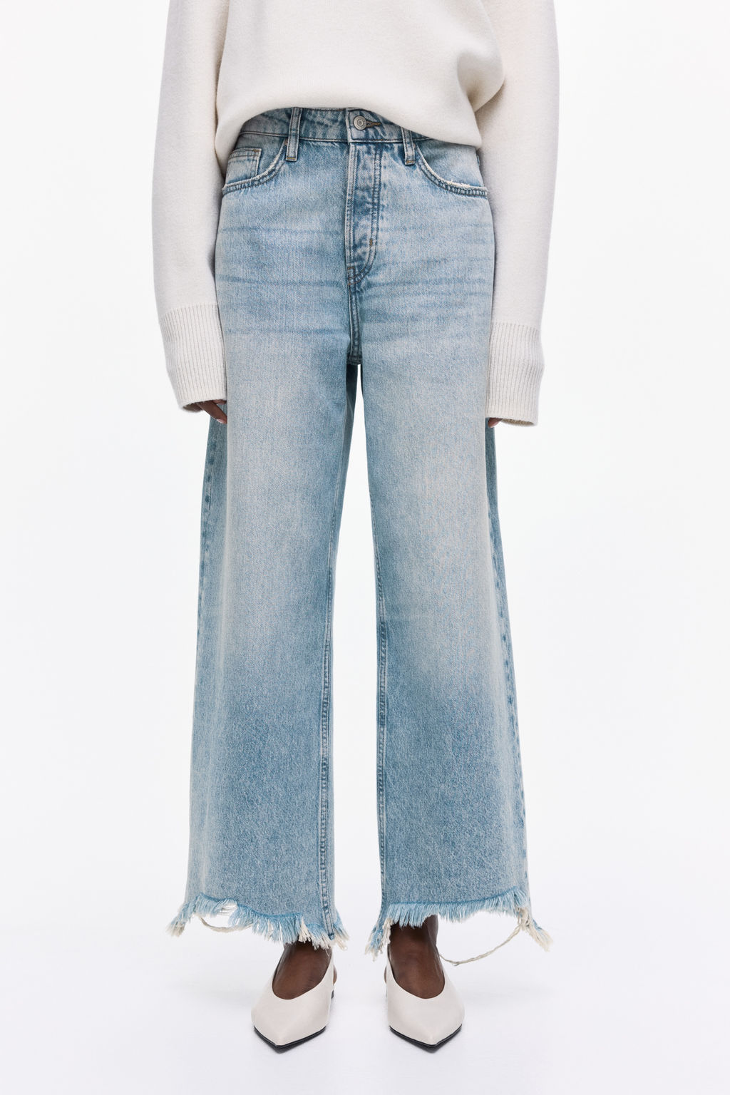 Wide High Waist Ankle Jeans - H&m фото 6