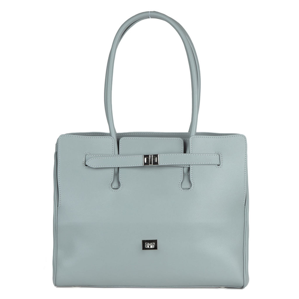 0037 grey, женская кожаная сумка "Casual" Barcelo Biagi