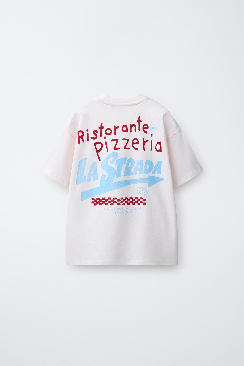 CAMISETA ESTAMPADO PIZZERIA / Rosa pastel - Zara фото 2