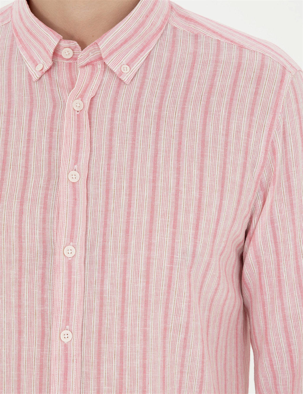 Pembe Slim Fit Uzun Kollu G_mlek - Pierre cardin фото 7