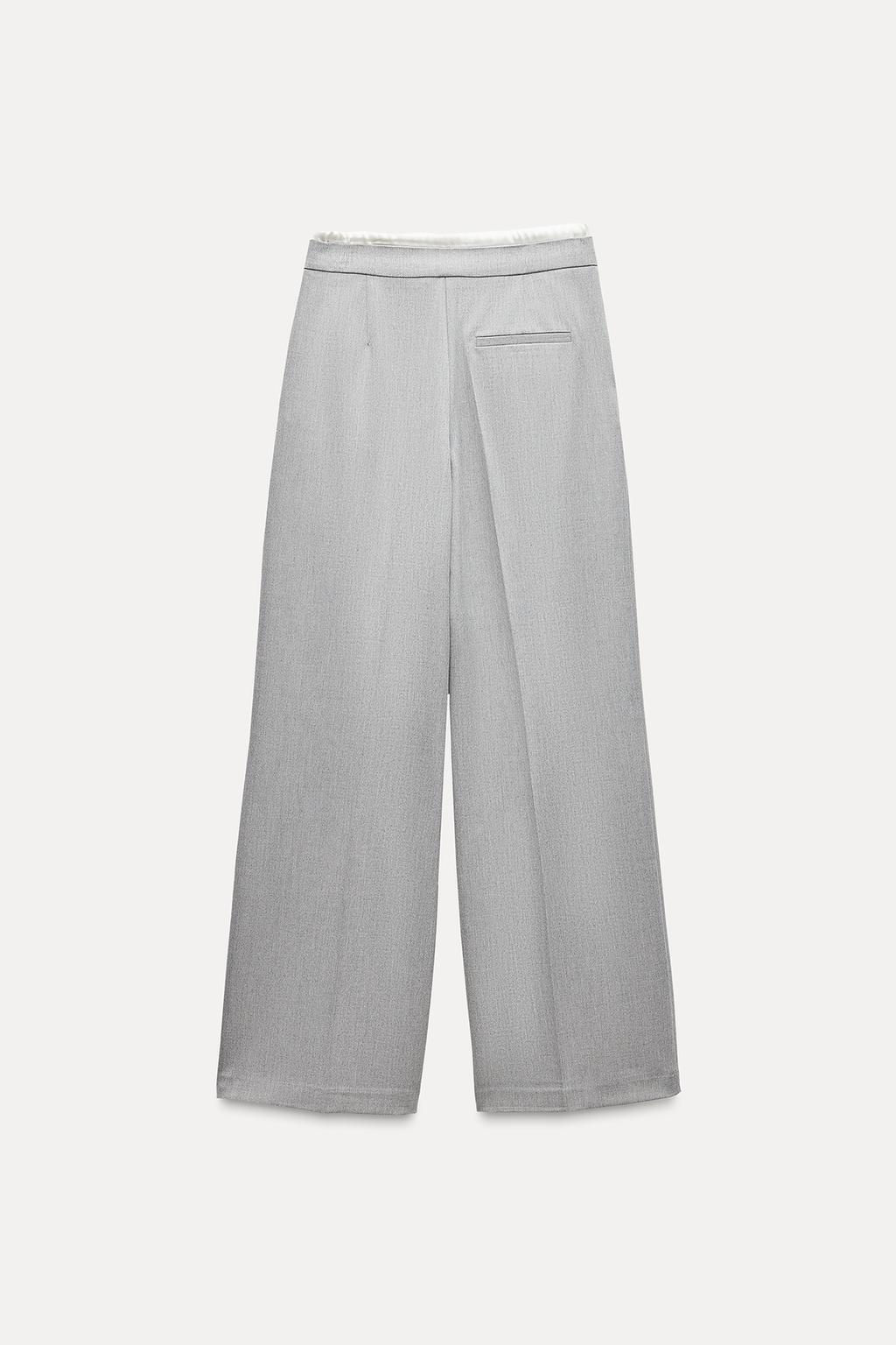 WIDE-LEG TROUSERS WITH DOUBLE WAISTBAND - Zara фото 7