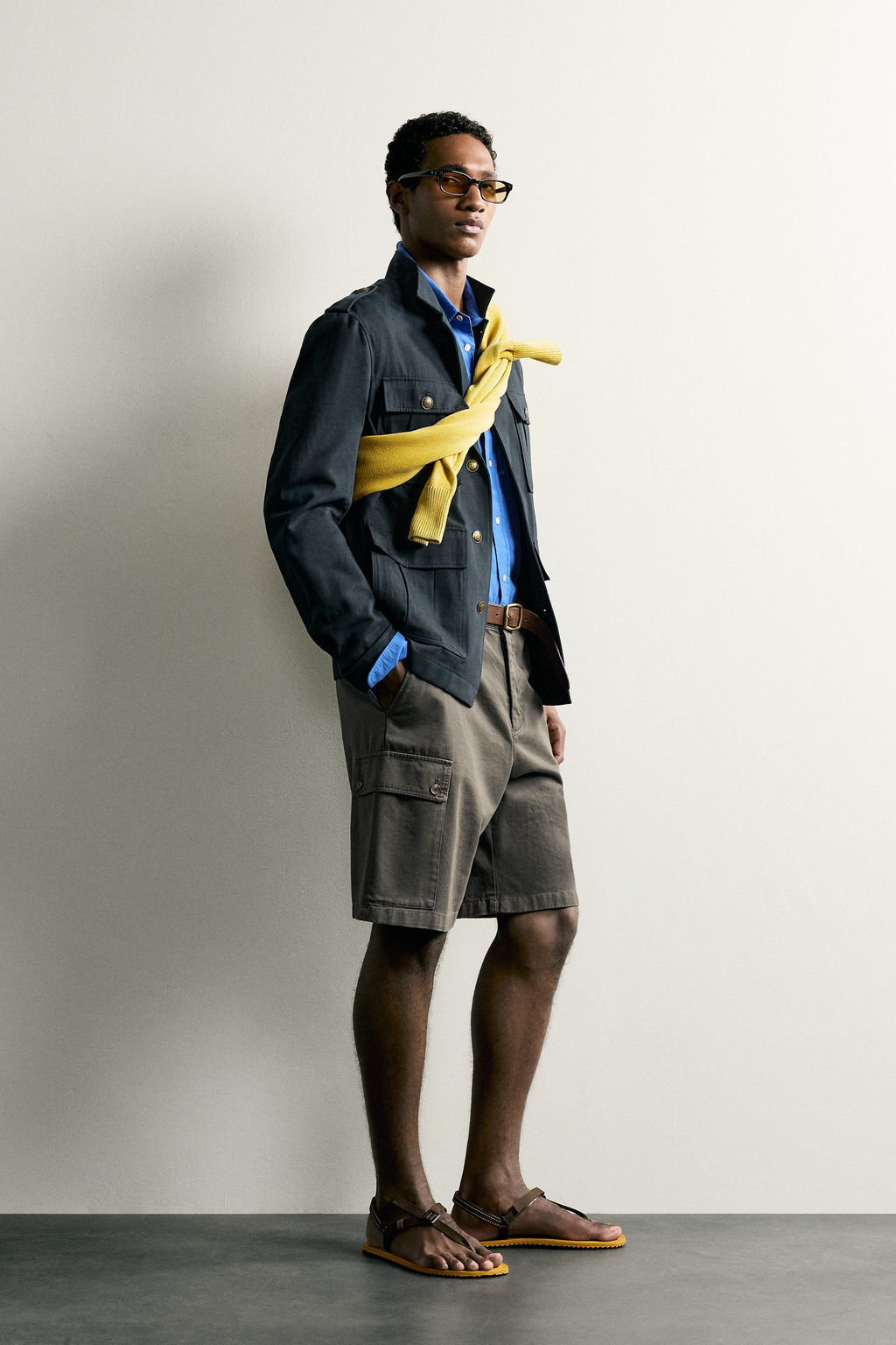 BERMUDA CARGO RELAXED FIT TRABILLAS / Khaki oscuro - Zara фото 2