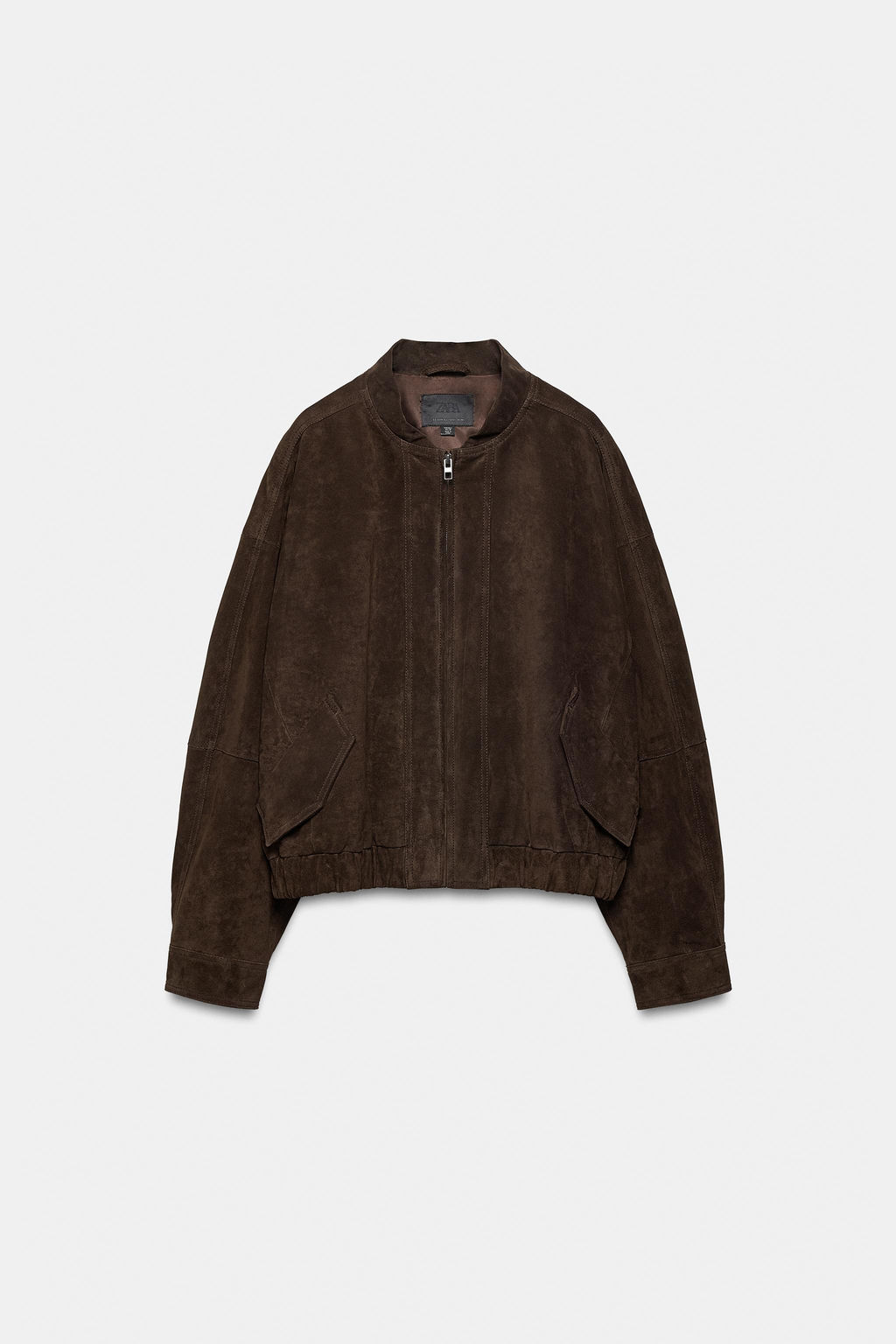 100% SUEDE BOMBER JACKET - Zara фото 9