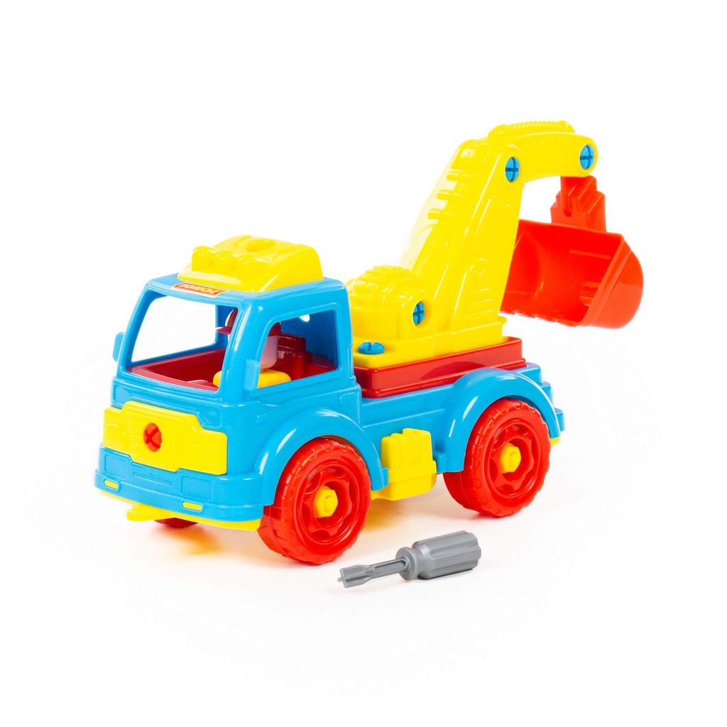 Конструктор-транспорт Автомобиль-экскаватор (34 элемента) (в коробке) - Полесье фото 2