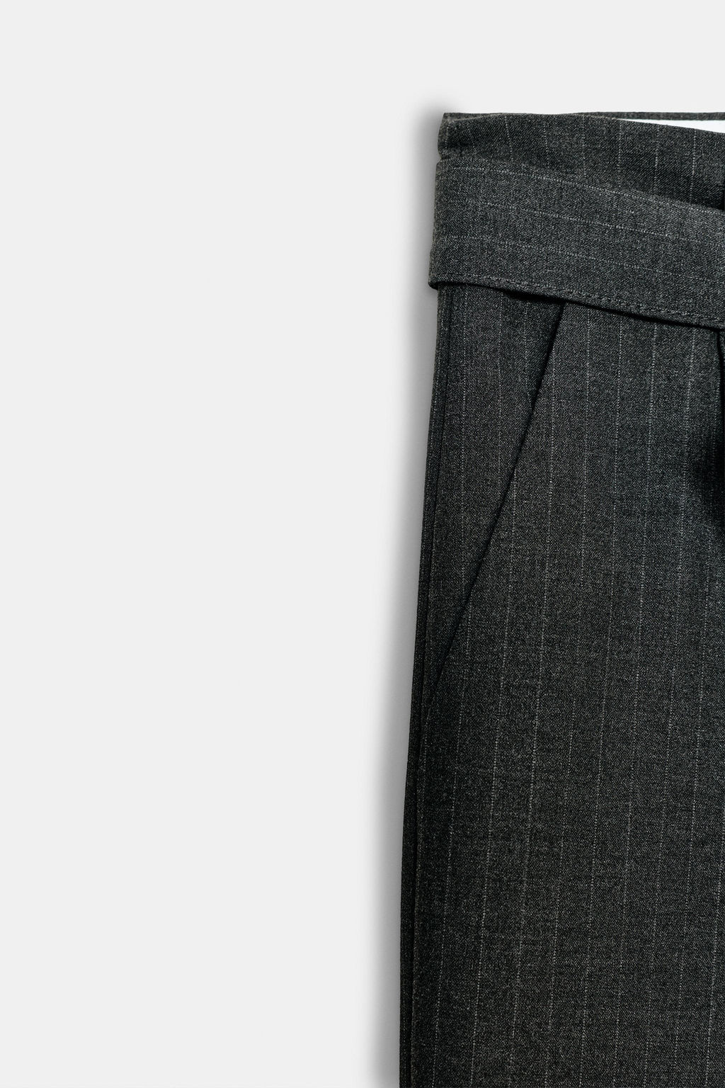 PINSTRIPED TROUSERS WITH BELT - Zara фото 7