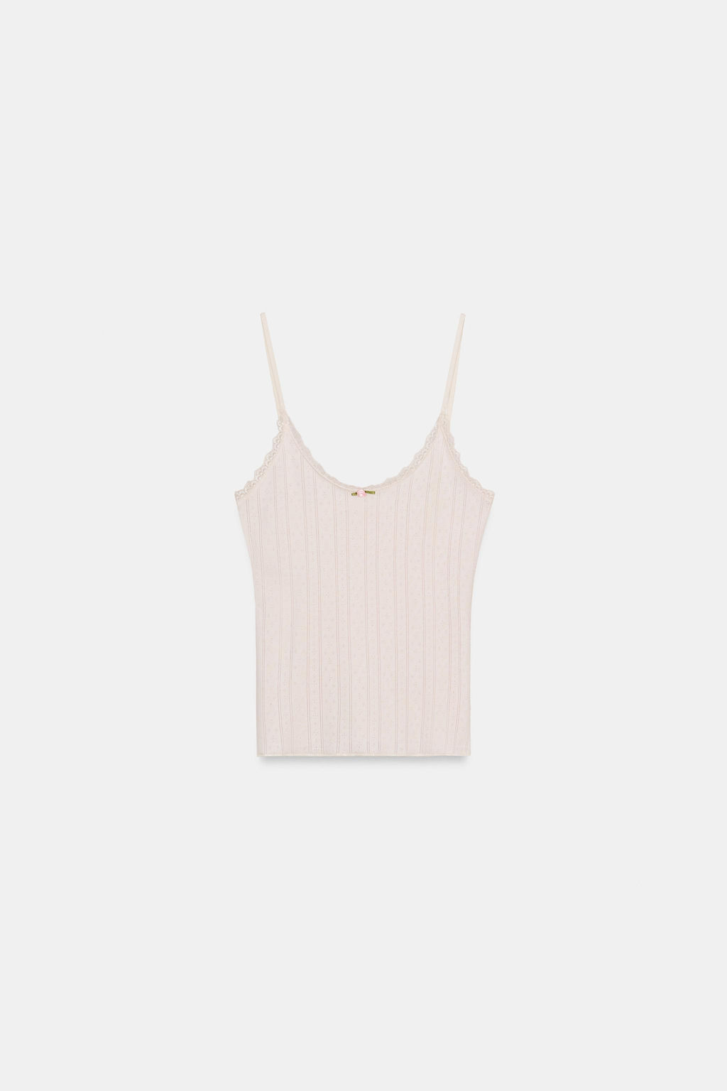 CAMISETA POINTELLE TIRANTES / Crudo - Zara фото 6