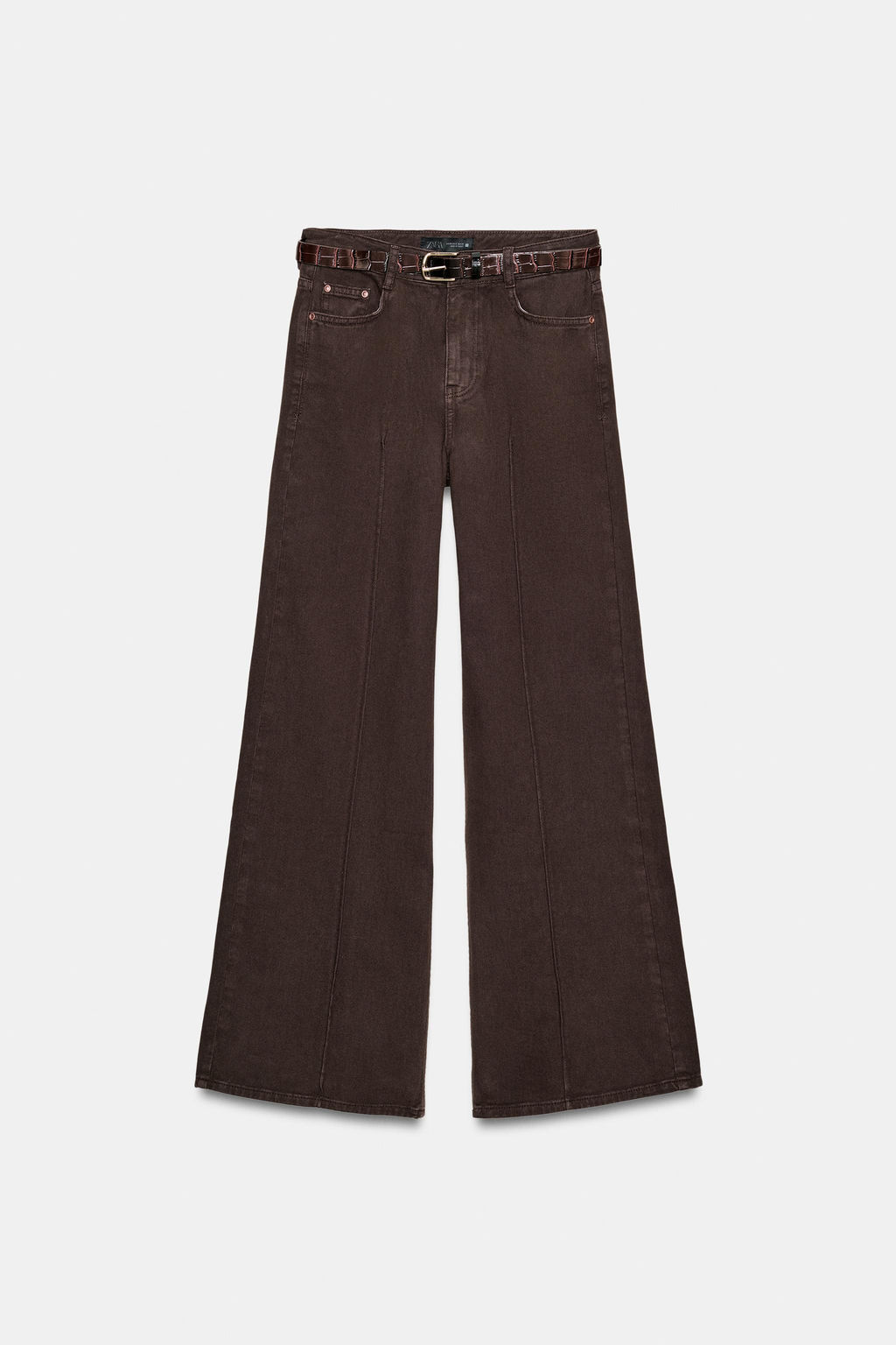 JEANS Z1975 WIDE LEG CINTUR?N / Marr?n - Zara фото 6