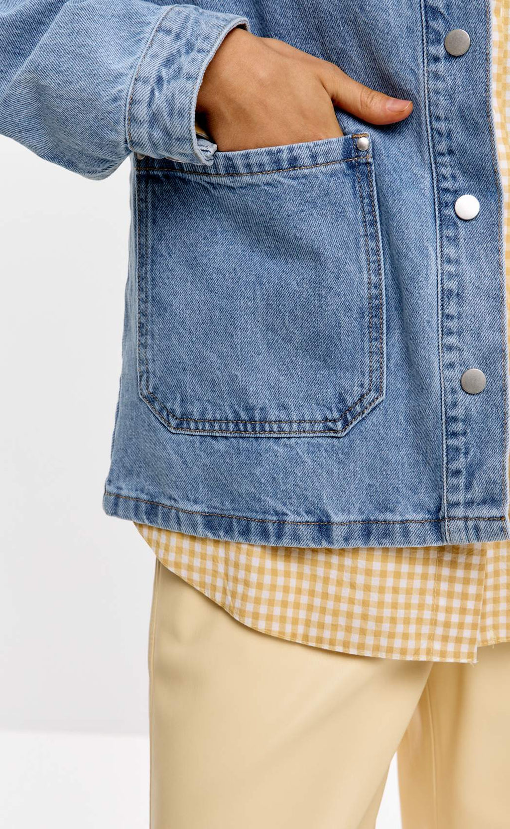 Куртка джинс F612-1259 middle blue - Fine joyce фото 5