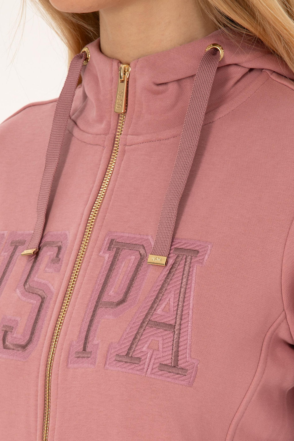 Kad_n G_l Kurusu Fermuarl_ Kap__onlu Basic Sweatshirt - U.s. polo assn фото 7