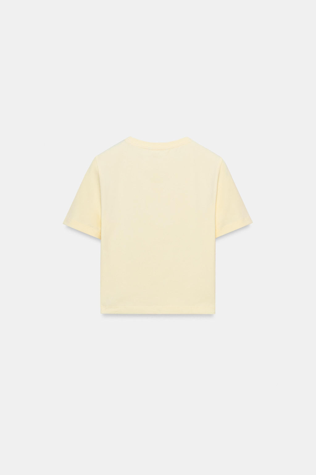 CAMISETA CROPPED MANGA CORTA / Amarillo claro - Zara фото 2