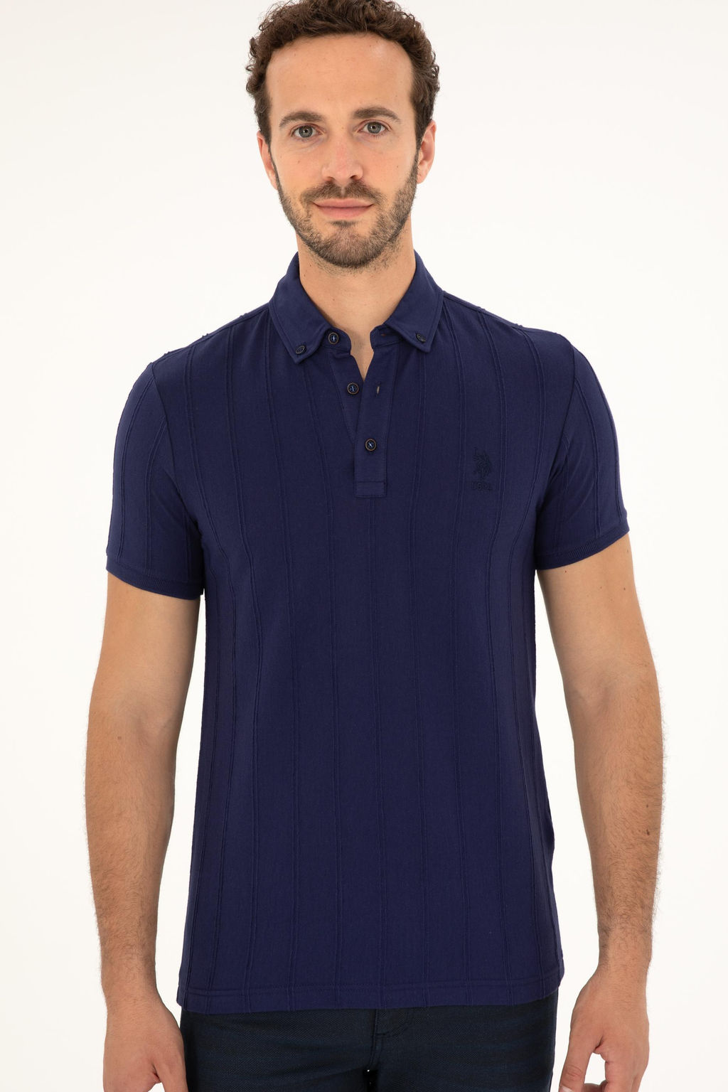 Футболка мужская U.S. Polo Assn темно-синяя хлопок фото 10
