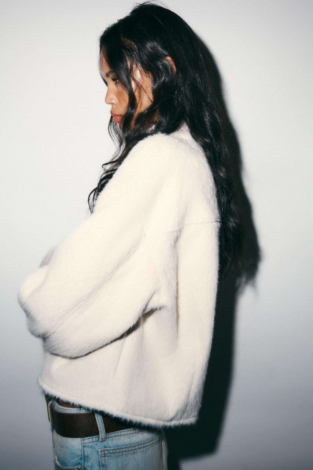 DOUBLE-BREASTED FAUX FUR JACKET - Zara фото 4