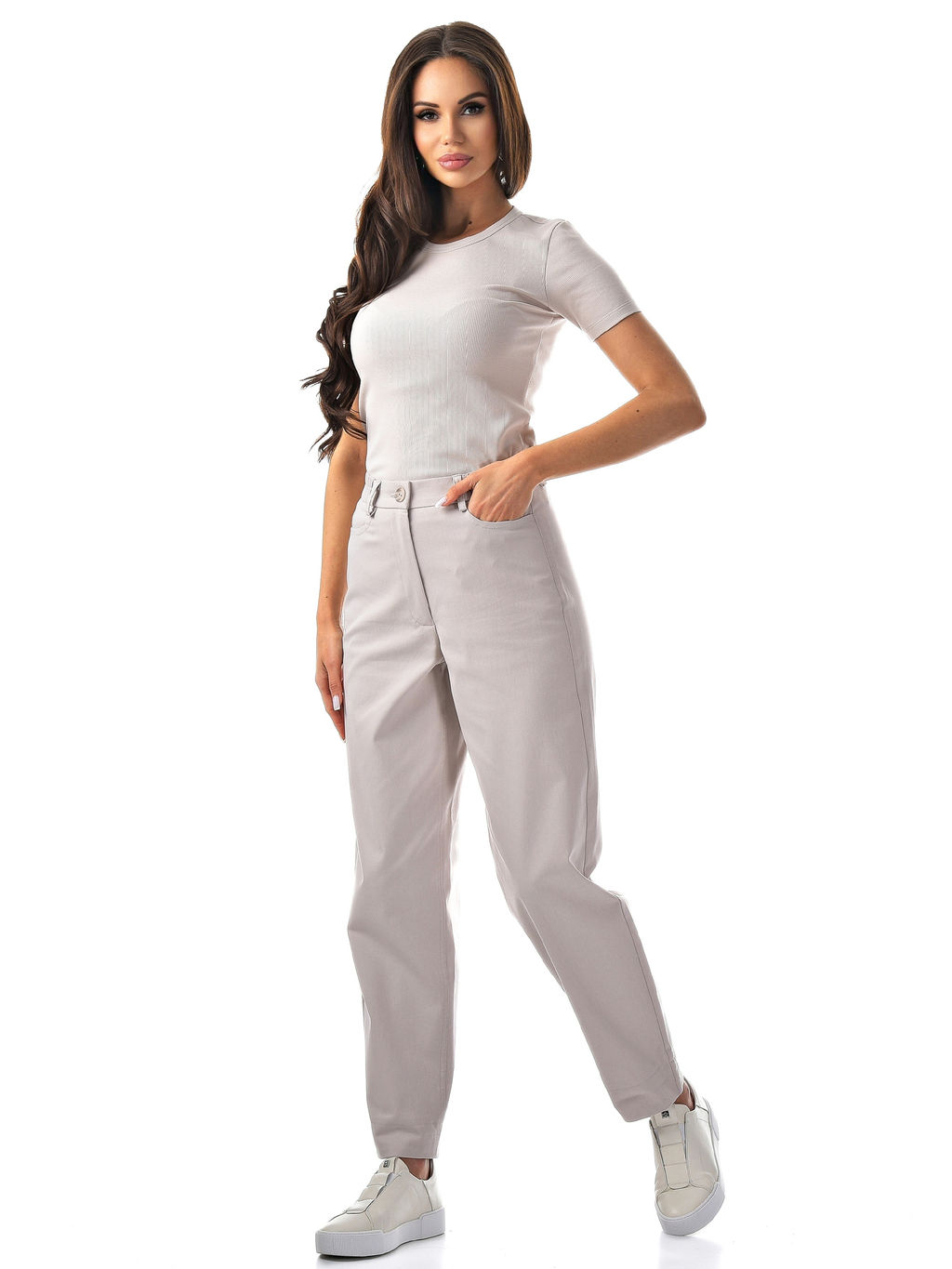 Хлопковые деним брюки - А+б коллекция фото 45