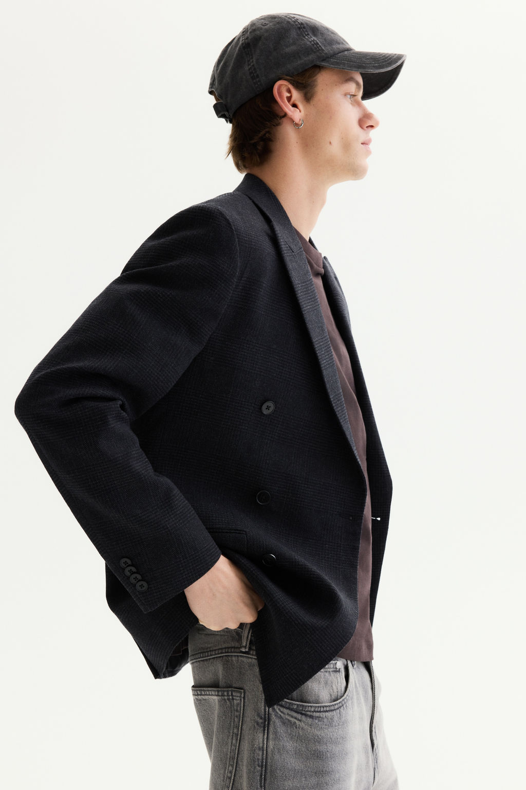 Regular Fit Wool-blend double-breasted jacket - H&m фото 7