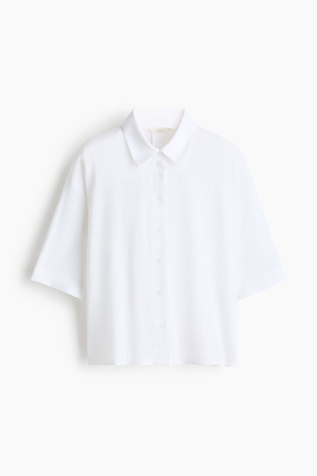 Camisa oversize en mezcla de lino - H&m фото 2