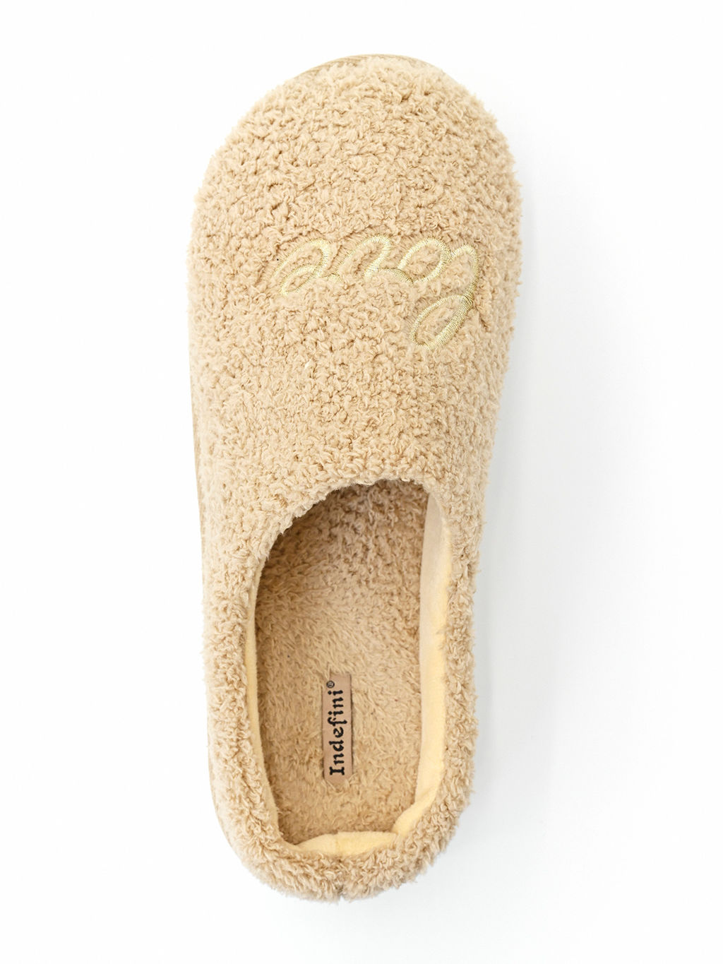Тапочки домашние Indefini полиэстер бежевый  фото 6
